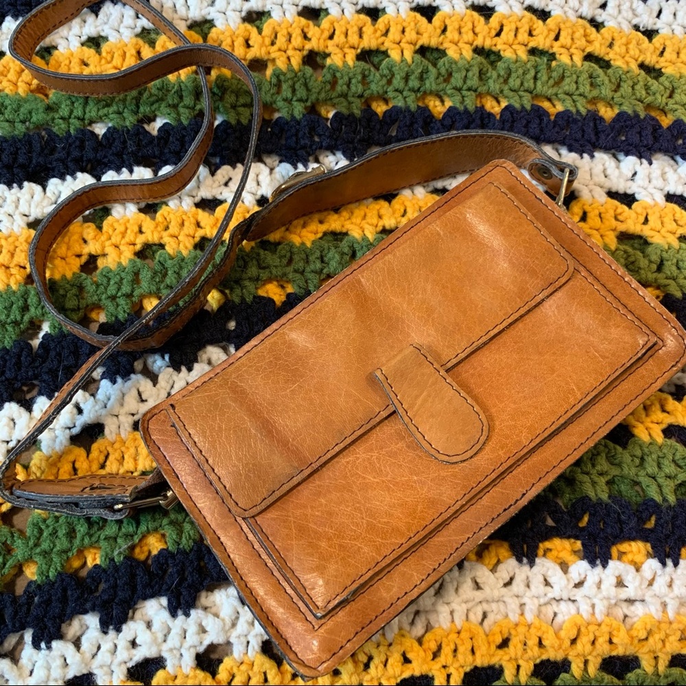 Vintage Faux Leather Crossbody Purse